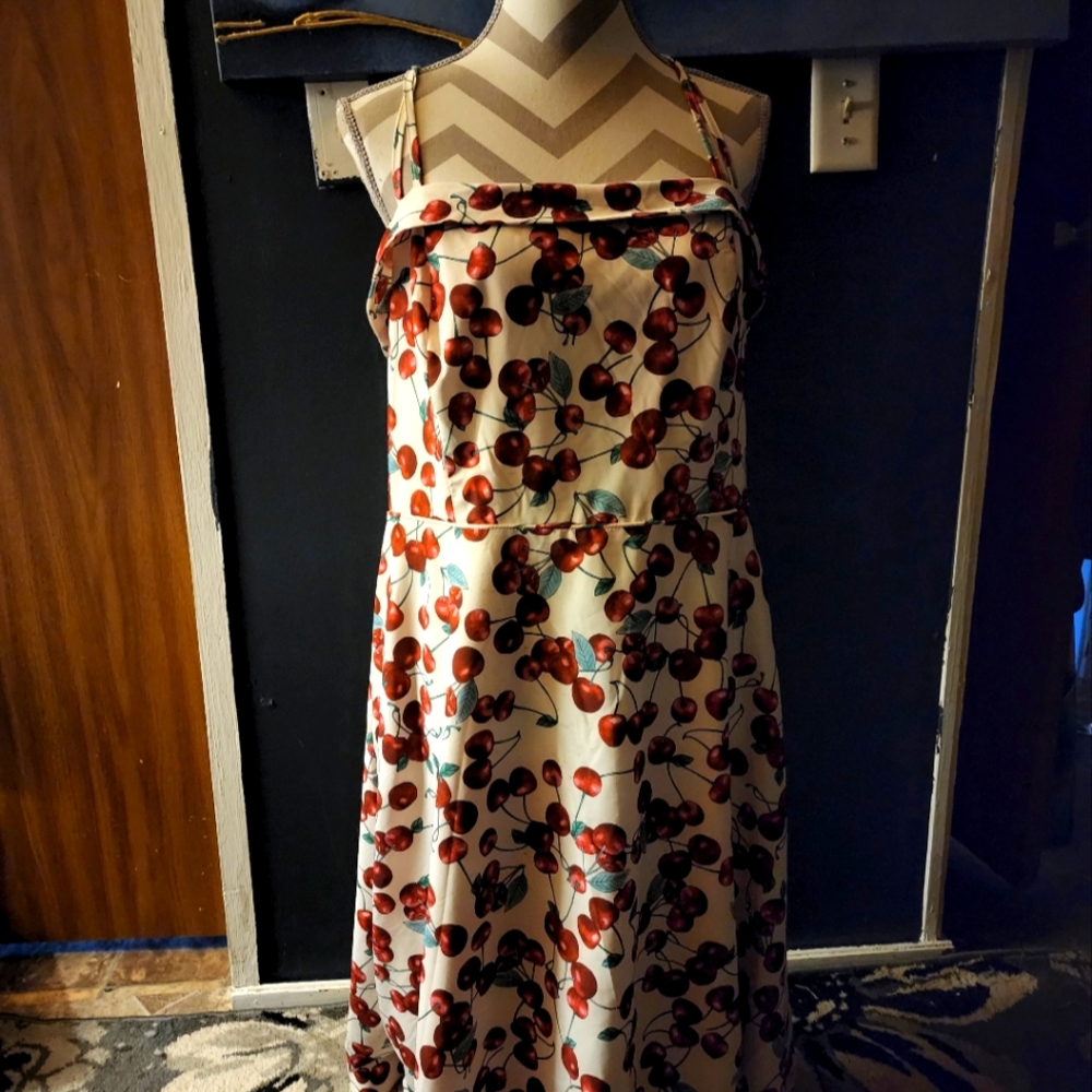 Cherry design vintage style dress